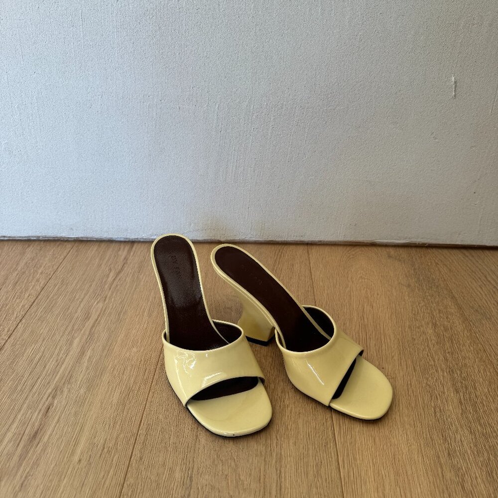 BY FAR Beige Tais Heeled Sandals Size 37